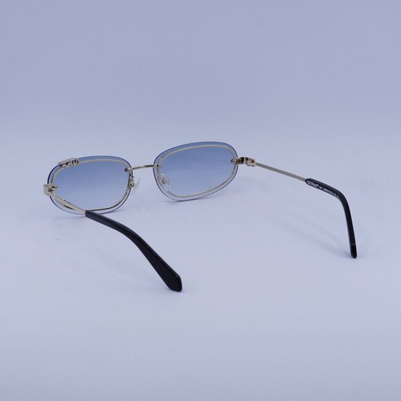 Off-White OERI13M MIAMI 7642 Sunglasses Gold Oval Frame, Blue Lenses main image 5